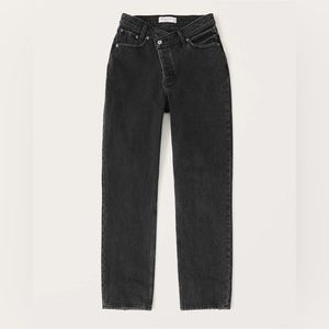 NWT Abercrombie & Fitch Black The Dad High Rise Jeans